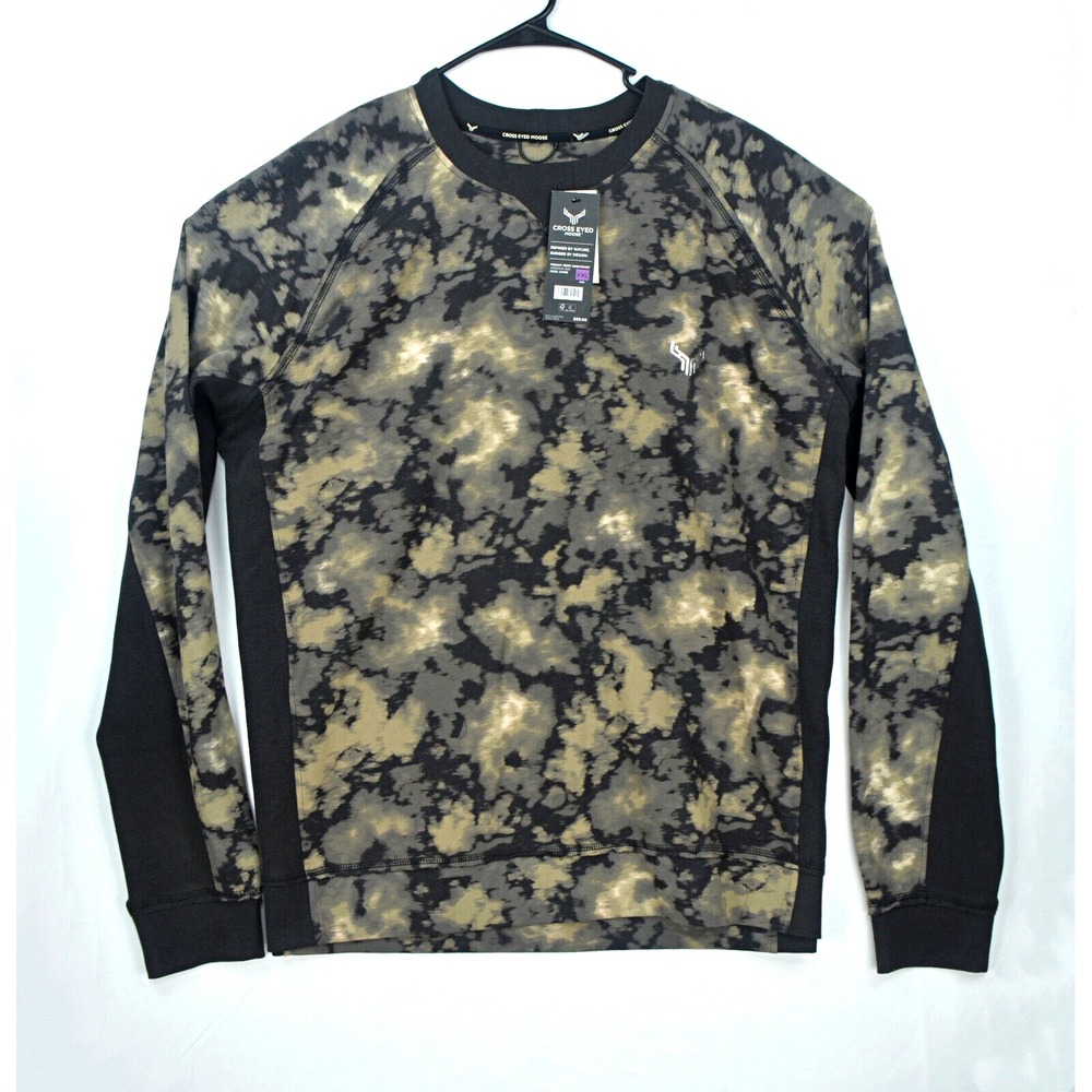 Cross Eyed Moose Sweatshirt Men's 2XL French Terry Pullover Cool Camo NWT